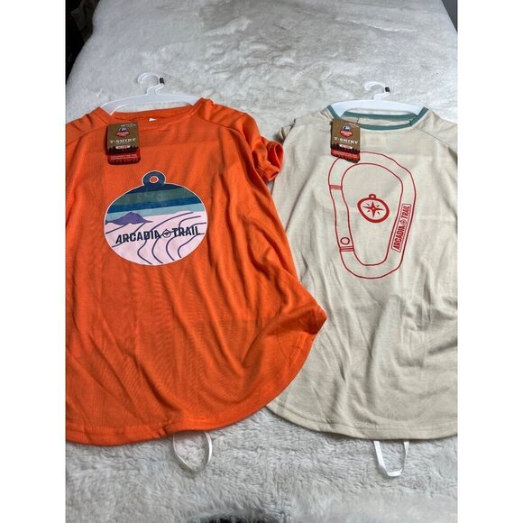 Arcadia Trail logo tee tan and orange dog size XXL - Picture 8 of 8